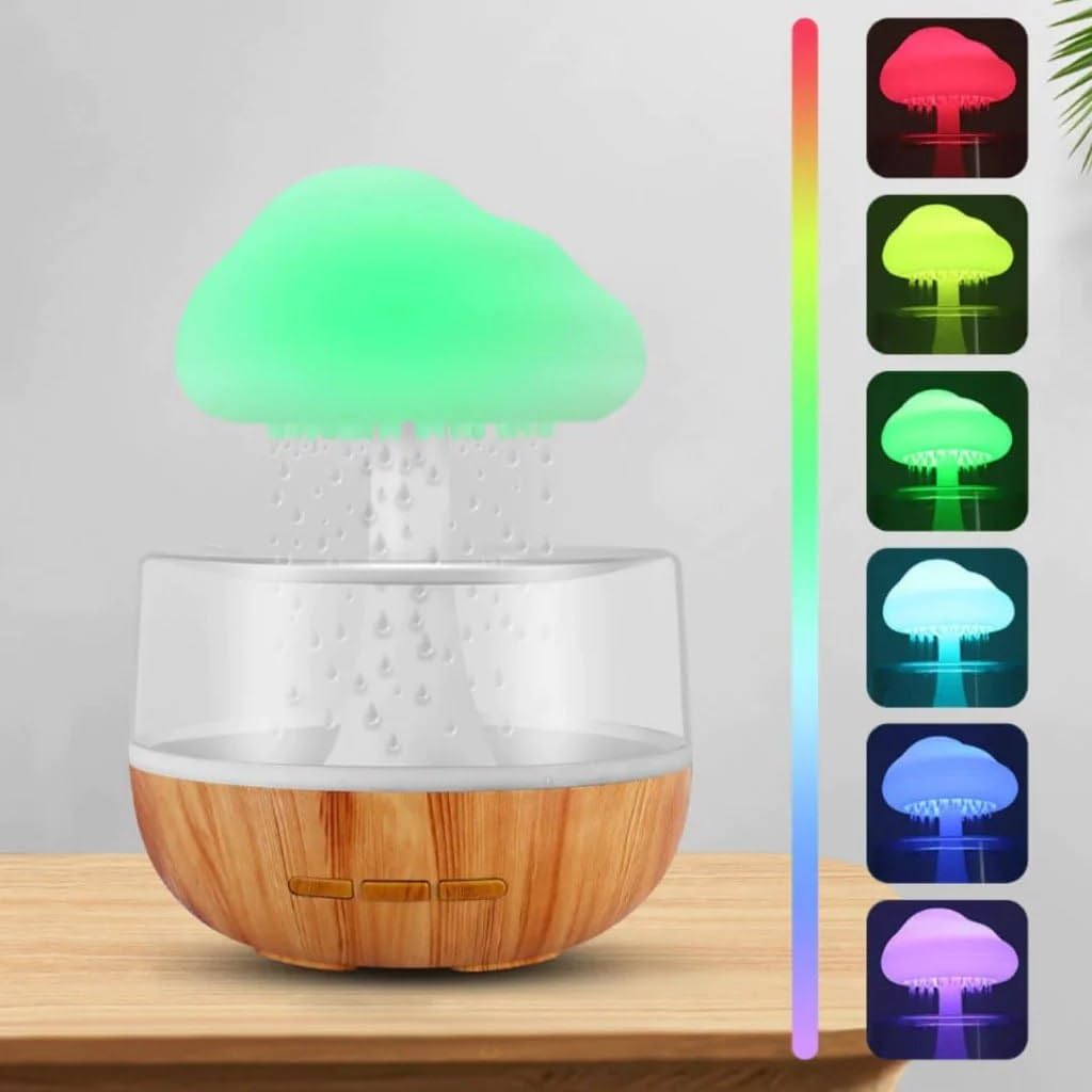 Rainy Mushroom LED Night Light – Magical Glow for Cozy Ambience